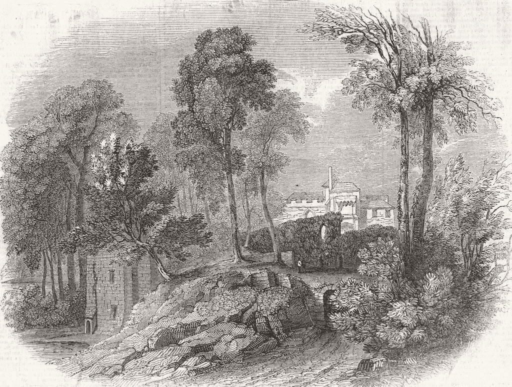 KENT. Leeds Castle, Kent 1846 old antique vintage print picture